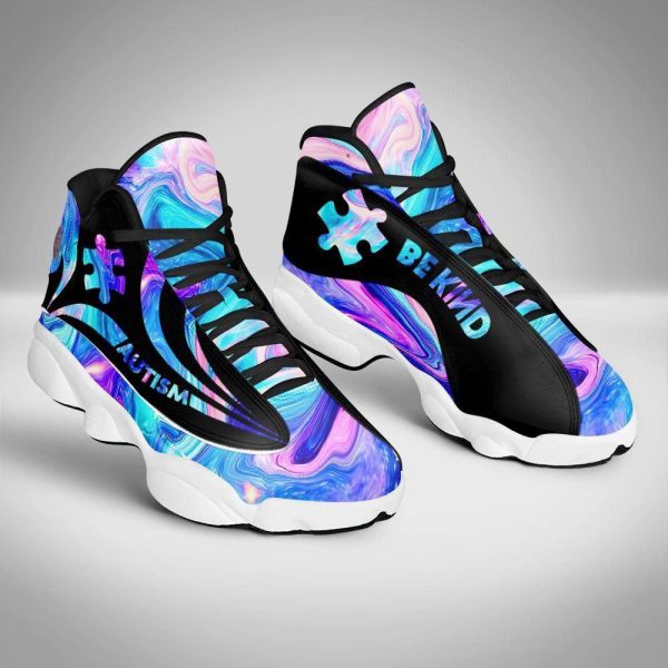 Autism Basketball Shoes, Hologram Holographic Puzzle Autism Basketball Shoes  For Men Women