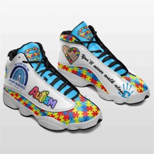 Autism Basketball Shoes, We Wear Blue…