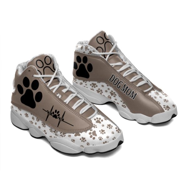 Dog Mom Paw Pattern Shoes Sport Sneaker Curved Basketball Shoes For Men Women