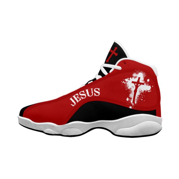 Walk By Faith Customized Jesus Basketball Shoes With Thick Soles, Gift For Jesus Lovers