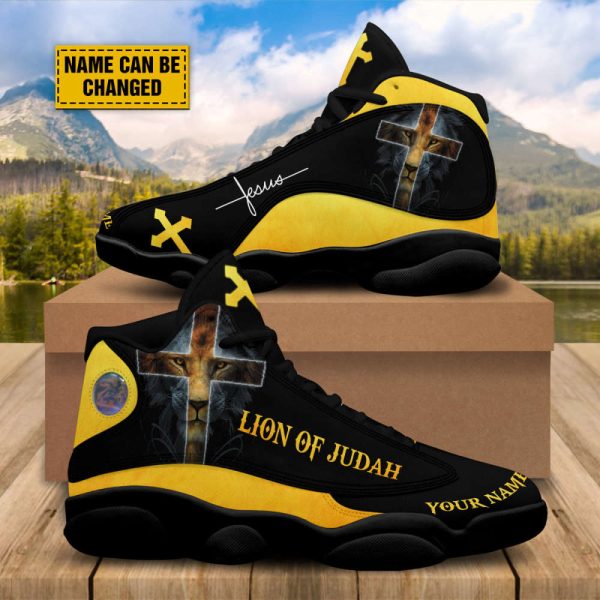 Lion Of Judah Customized Jesus Basketball Shoes With Thick Soles, Gift For Jesus Lovers