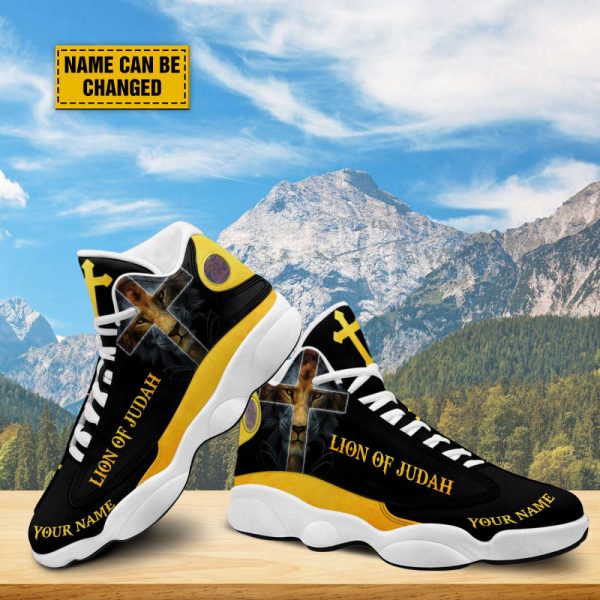 Lion Of Judah Customized Jesus Basketball Shoes With Thick Soles, Gift For Jesus Lovers