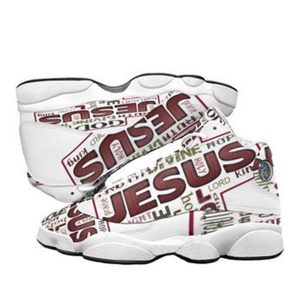 Mens Curved Basketball Shoes With Thick Soles, Jesus Sneaker, Gift For Jesus Lovers