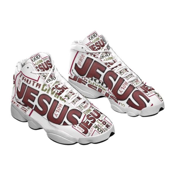 Mens Curved Basketball Shoes With Thick Soles, Jesus Sneaker, Gift For Jesus Lovers