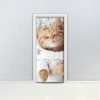 Sleeping Cat Door Cover Self Adhesive Door Wrap, Cat Door Cover, Gift For Home Decor