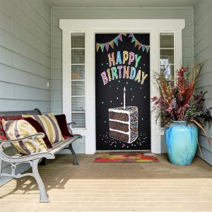 Custom Birthday Decor, Door Cover, Front…