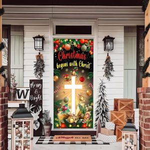 Merry Christmas Door Cover, Merry Christmas…