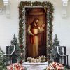 Christian Door Cover, Christian Knocking At The Door Front Door, Gift For Home Decor