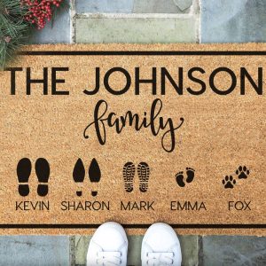 Personalized Family Doormat, New Home Gift,…