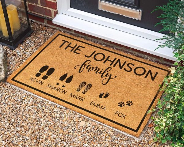 Personalized Family Doormat, New Home Gift, Custom Last Name Doormat, Gift For Family