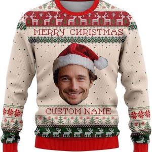 Custom Face Ugly Christmas Sweater, Christmas…