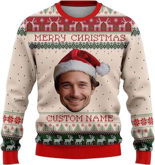 Custom Face Ugly Christmas Sweater, Christmas Ugly Sweater 2023 For Men And Women