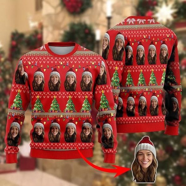 Personalized Face Ugly Christmas Sweater, Ugly Christmas Sweater, Custom Photo For Men Women