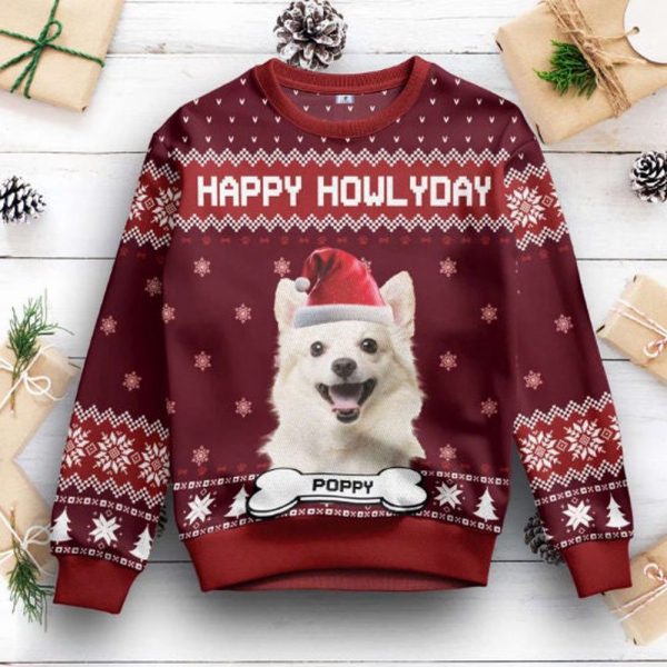 Custom Dog Cat Photo Ugly Christmas Sweater, Dog Cat Sweatshirt, Gift For Pet Lovers