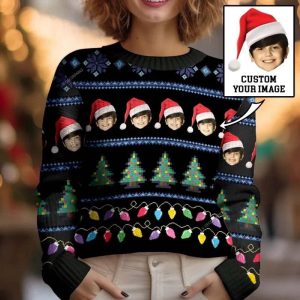 Custom Face Ugly Christmas Sweater, Personalized…