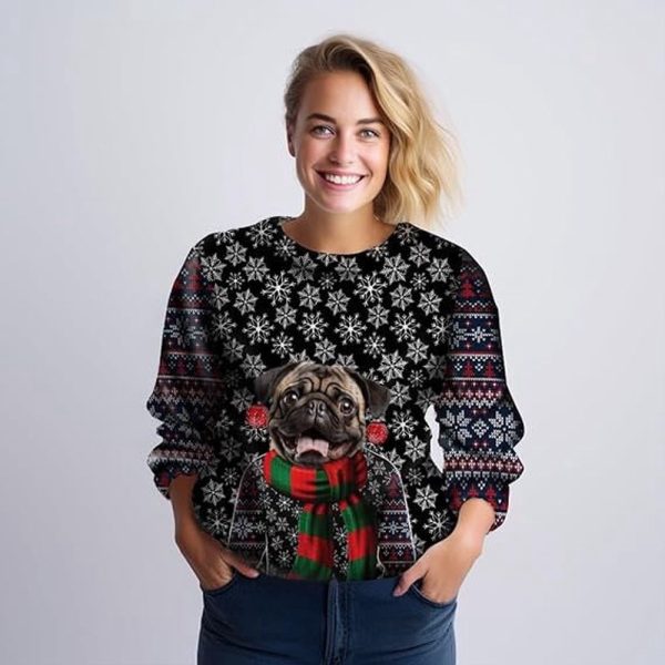 Custom Dog Face Ugly Christmas Sweater, Personalized Dog Photo Sweater For Pet Lover