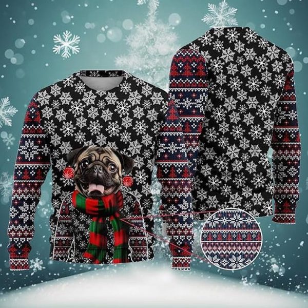 Custom Dog Face Ugly Christmas Sweater, Personalized Dog Photo Sweater For Pet Lover