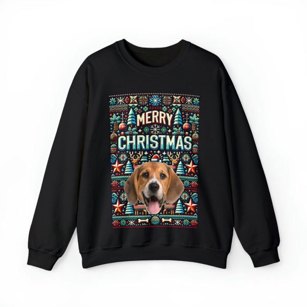 Custom Dog Ugly Christmas Sweater, Photo Bones Pet Sweatshirt Xmas, Gift For Pet Lover