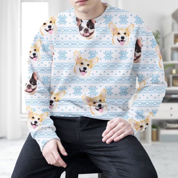 Customized Dog Sweater With Photo For Women Men, Dog Custom Photo Sweater