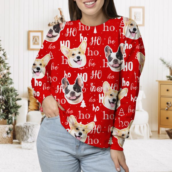 Custom Photo Ugly Christmas Sweater, Custom Christmas Sweater Picture For Dog Lover
