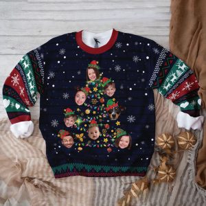 Custom Christmas With Faces Claus Sweatshirt,…