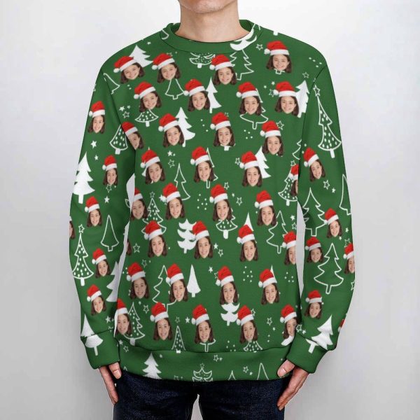 Custom Photo Sweater, Personalized Logo Picture Design Sweatshirt, Gift For men Women