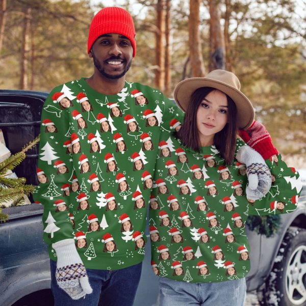 Custom Photo Sweater, Personalized Logo Picture Design Sweatshirt, Gift For men Women