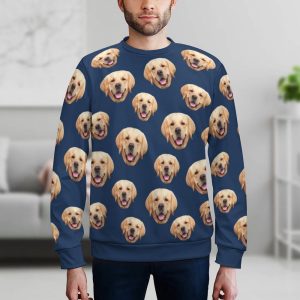 Custom Photo Sweater, Personalized Face Design…