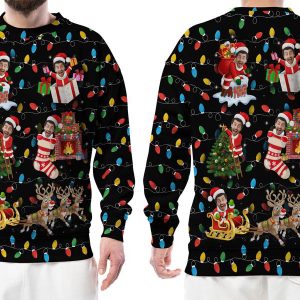Custom Face Christmas Sweatshirt, Family Ugly…