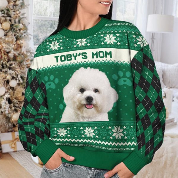 Persionalized Dog Christmas Ugly Sweater, Gift For Dog Owners Lovers Dad Mom