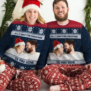 Personalized Photo Christmas Ugly Sweatshirt, Xmas…