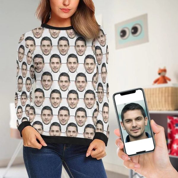 Custom Sweatshirt With Face Sweater, Personalized Sweater For Men Women