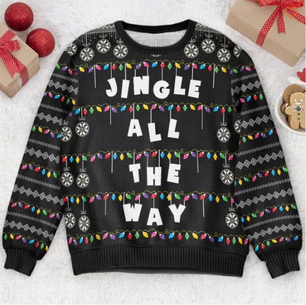 Custom Face Sweater, Christmas Personalized Jingle All The Way Sweater For Family
