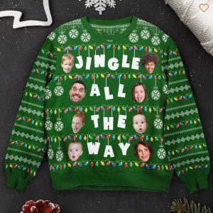 Custom Face Sweater, Christmas Personalized Jingle…