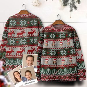 Custom Face Christmas Sweater, Custom Photo…