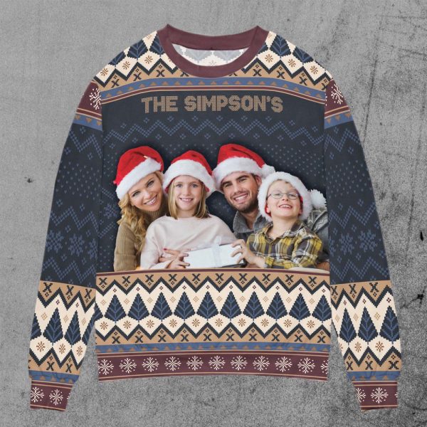 Personalized Ugly Christmas Sweater, Custom Face Family Sweater Gift For Family