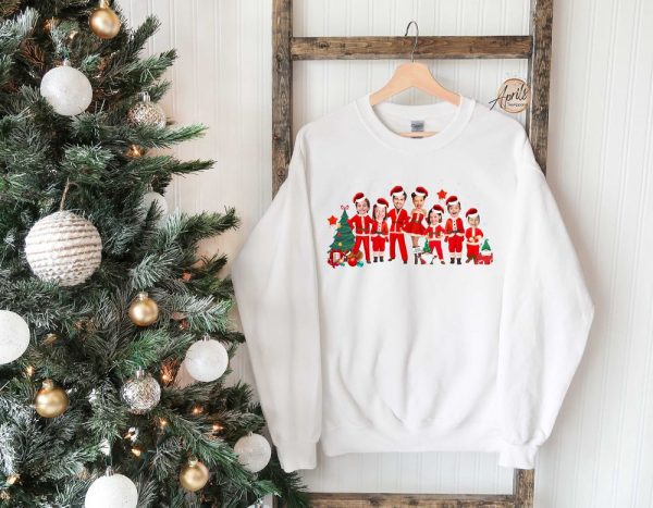 Custom Photo Christmas Santa Family Sweatshirt, Personalized Christmas Sweater For Family