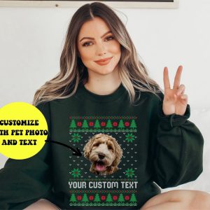Custom Pet Dog Photo Ugly Christmas…