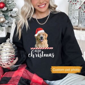 Merry Christmas Pet Sweatshirt, Custom Pet…