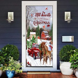 all hearts come home for christmas horse door cover christmas horse decor.jpeg