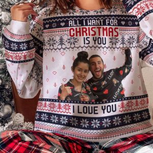 all i want for christmas is you personalized photo ugly sweater for men and women 1.jpeg