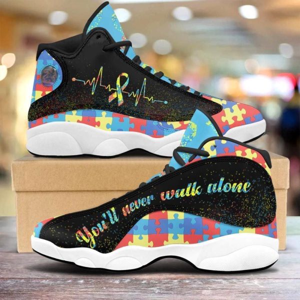Autism Basketball Shoes, You Will Never Walk Alone Autism Basketball Shoes, For Men Women