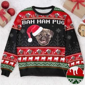 bah ham pug personalized photo ugly sweater for men and women 1.jpeg