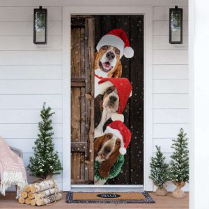 Basset Hound Christmas Door Cover –…