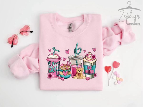 Be Mine Valentine Sweatshirt, Coffee Valentine Sweatshirt, Gift For Valentine