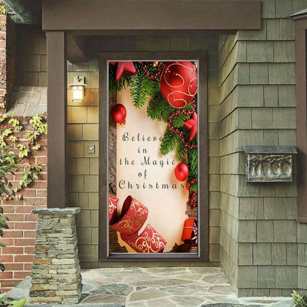 Believe Door Cover – Christmas Door Covers – Christmas Gift For Family