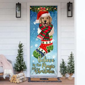 believe in the magic of christmas golden retriever in sock door cover christmas outdoor decoration 1.jpeg