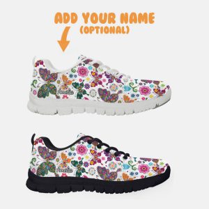 best butterfly shoes custom name shoes butterfly print running sneakers butterfly print athletics shoes for women men adults kids girls 3.jpeg