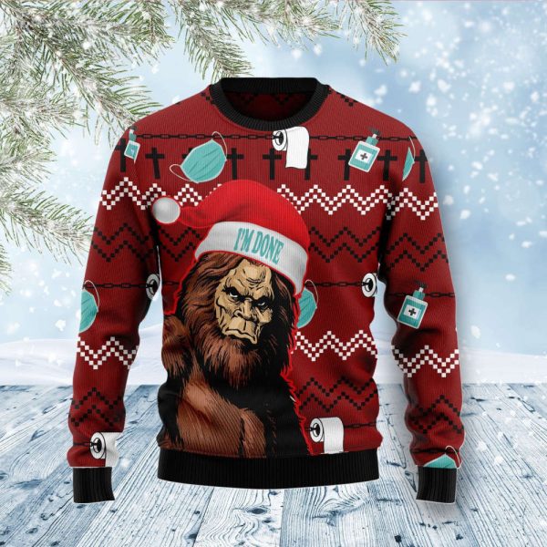 Bigfoot Done Ugly Christmas Sweater, Christmas Gift For Men & Women