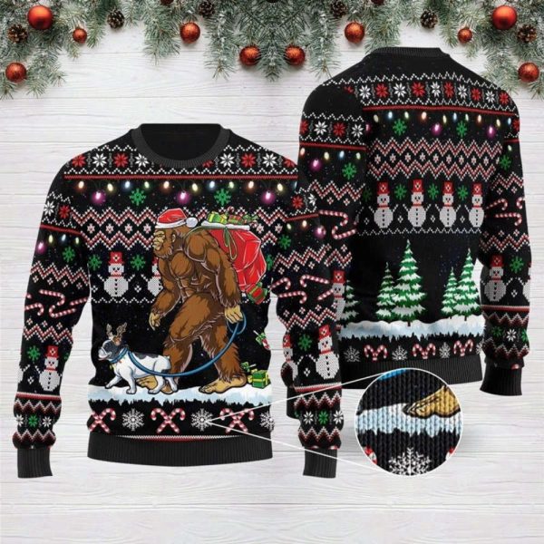 Bigfoot French Bulldog Sasquatchmas Ugly Christmas Sweater, Gift For Christmas
